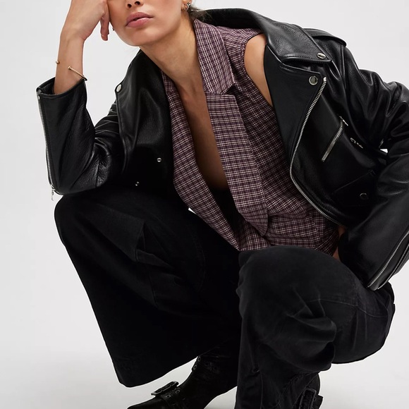 NWOT Amber Belted Plaid Vest Plaid - Picture 4 of 8